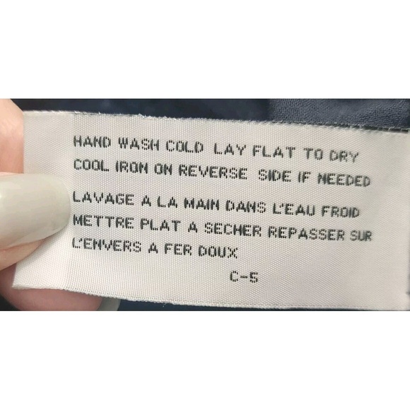 Tulle Mini Skirt Pockets High Waist A-Line Blue Patterned Size S - Picture 3 of 5